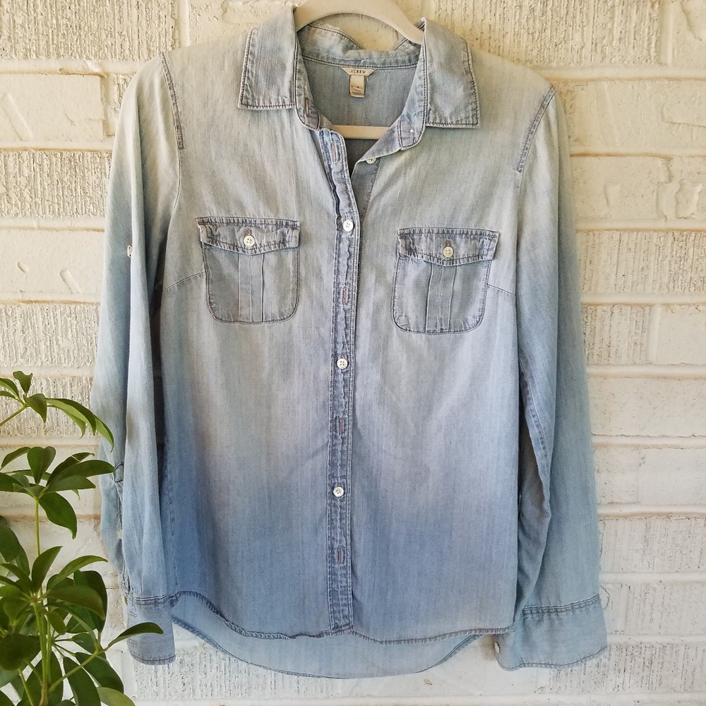 J. Crew Chambray Top
